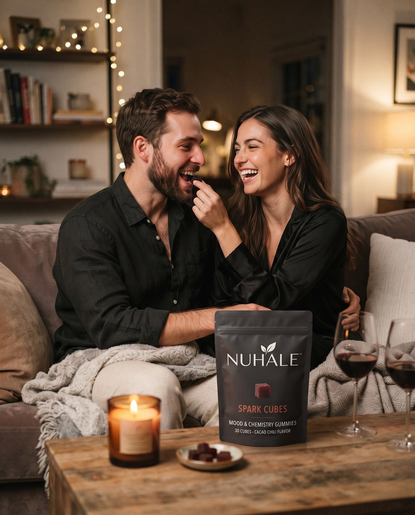 Couple sharing a quiet evening