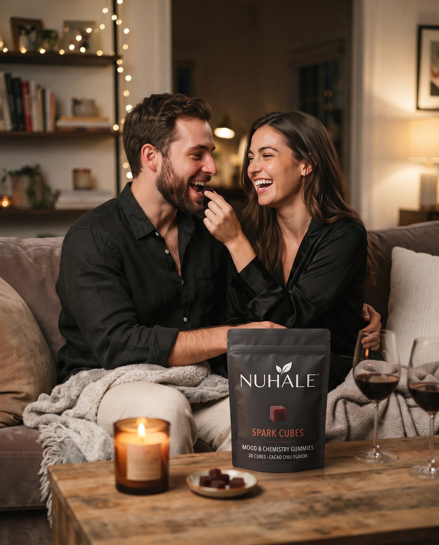 Couple sharing a quiet evening